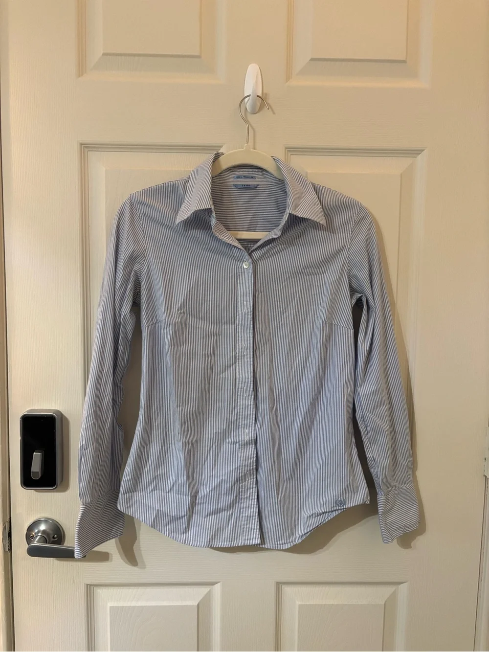 Light Blue Pinstripe Womens Dress Shirt